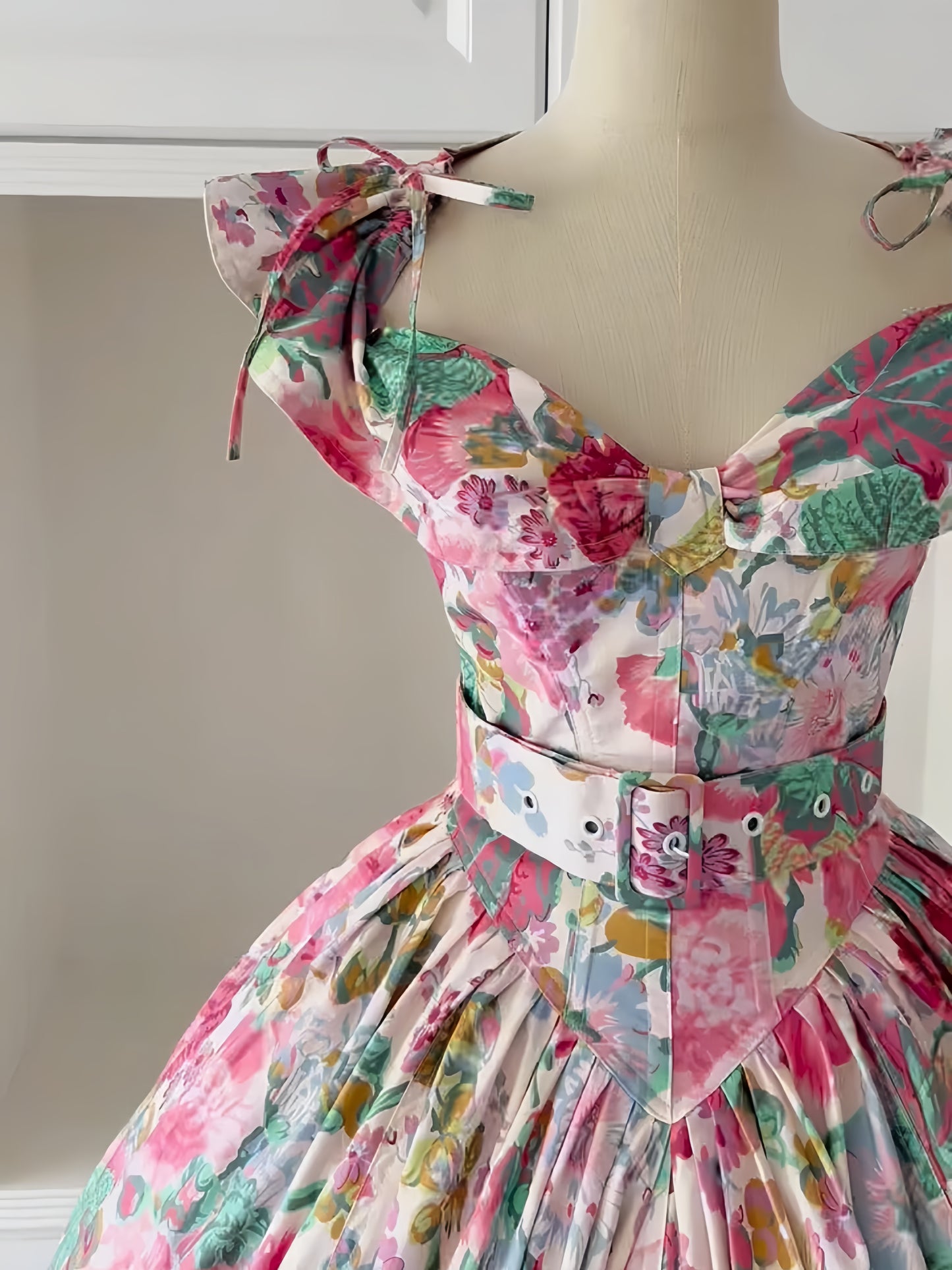 Gabriel Pink Monet Floral Parasol Dress